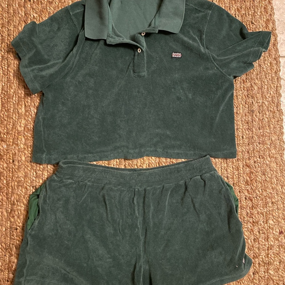 Rowing Blazers Olive Green Terry Cloth Set